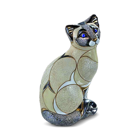 De Rosa 7 Inch Siamese Cat Sitting Figurine
