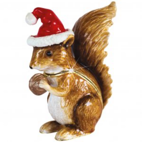 Craycombe Christmas Squirrel Trinket Box