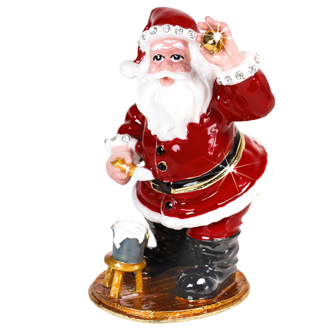 Craycombe Trinkets Santa Painting Baubles Trinket Box