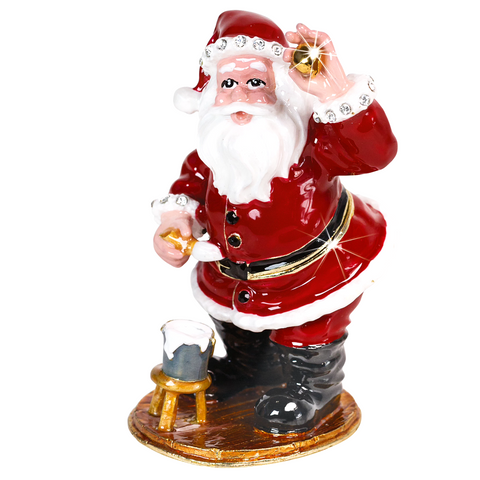 Craycombe Trinket Box A Santa Painting Baubles