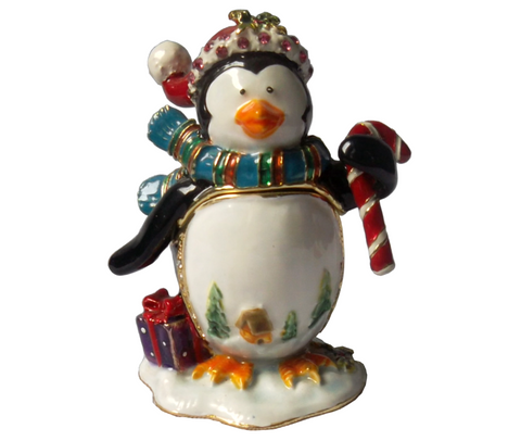 Craycombe Christmas Penguin Trinket Box