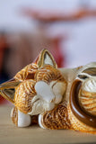 Sleeping Cat Figurine By De Rosa