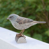 Wildlife Garden Decobird Carved Wooden Figure of a Dunnock