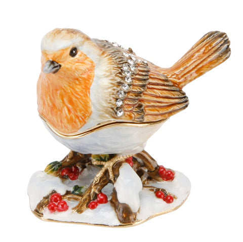 Festive Robin Trinket Box By Juliana
