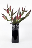 Quail Ceramic Flower Vase Black Panther