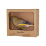 Wildlife Garden Decobird Carved Wooden Figure of a Greenfinch