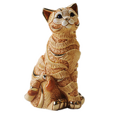 De Rosa Large Ginger Cat Sitting Figurine