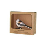 Wildlife Garden Decobird Hand Carved Wooden Figure of a Long tailed Tit