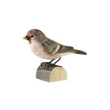 Redpoll Carved Wooden Decobird Figure From Wildlife Garden
