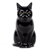 Large Black Cat Flower Vase By Quail Ceramics