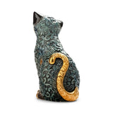 Blue Cat Sitting Figurine By De Rosa