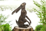 Hot Cast Foundry Bronze Moongazing Hare By Oriele Bronze