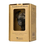Hand Carved Wooden African Buffalo With Hook By Wildlife Garden
