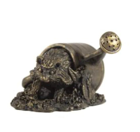 Hedgehog In Watering Can by Oriele Bronze WL648