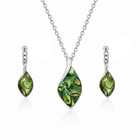 Classic Oval Drop Necklace And Earrings By Tide Fashion Jewellery