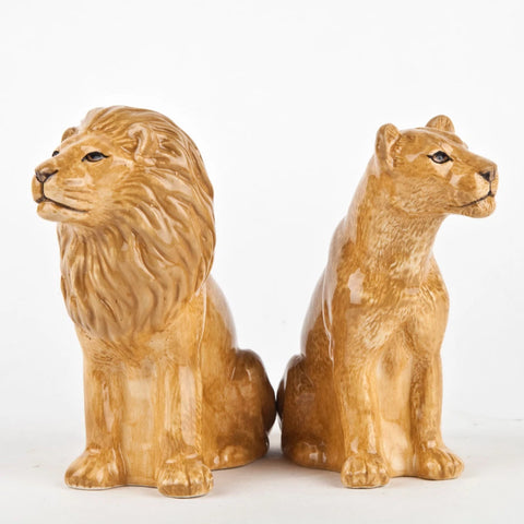 Quail Ceramics Lion Salt And Pepper Pots