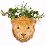 Quail Ceramics Large Wall Flower Lion