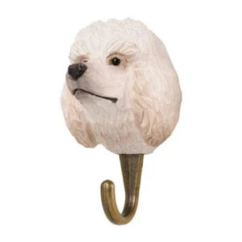 Hand Carved Wooden Poodle With Hook By Wildlife Garden