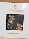 Mouse On Heart Shaped Lock Cold Cast Bronze From Richard Cooper Studio