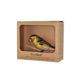 Wildlife garden Decobird Carved Wooden Figure of a Siskin