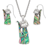 Sitting Cat Necklace And Earrings By Tide Fashion Jewellery