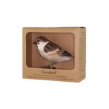 Carved Wooden Tree Sparrow By Wildlife Garden