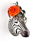 Quail Ceramics Large Wall Flower Vase Zebra