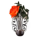 Quail Ceramics Large Wall Flower Vase Zebra