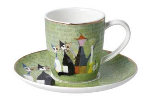 Rosina Wachtmeister A Cat Cup + Saucer La Storia di Serafino