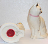 Babbacombe Pottery Pair Of His And Hers White Cat Money Boxes