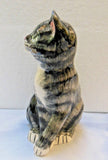 Babbacombe Pottery Grey Tabby Kitten With Front Paw Raised