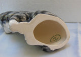 Babbacombe Pottery Grey Tabby Kitten With Front Paw Raised