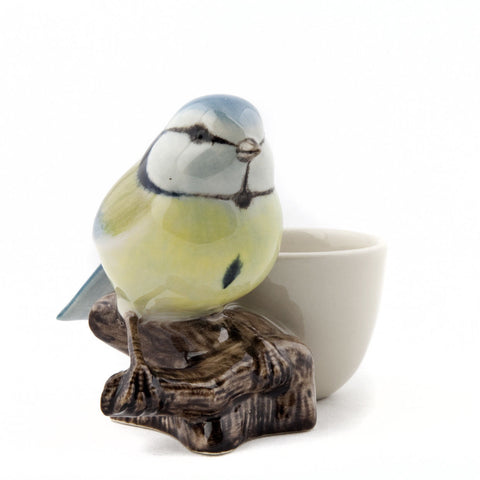 Quail Ceramics: Egg Cup With Blue Tit