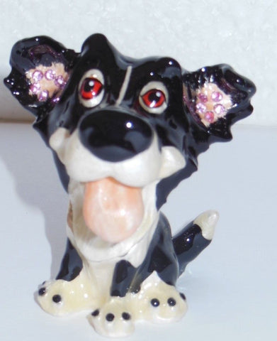 Little Paws Border Collie Trinket Box