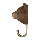 Wildlife Garden: Hook: Hand Carved - Brown Bear