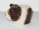 Quail Ceramics: Face Egg Cup: Guinea Pig ; LH: Brown and White