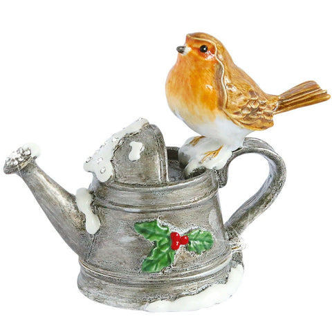 Craycombe Robin On Watering Can Trinket Box