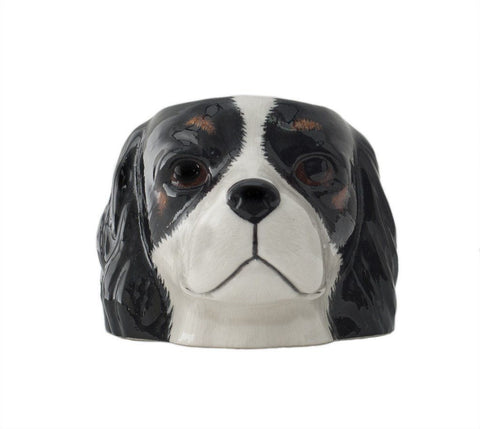 Quail Ceramics - Face Egg Cup - Cavalier King Charles Spaniel Multi-coloured