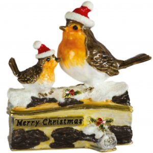 Craycombe Robin And Chick Trinket Box