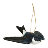 Carved Wooden House Martin in Flight By Wildlife Garden