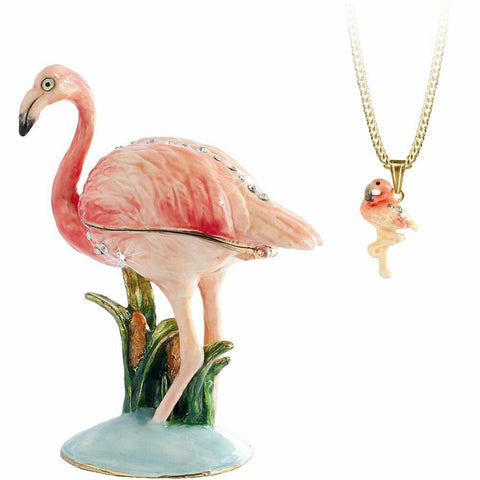 Hidden Secrets Flamingo Trinket Box