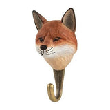 Wildlife Garden Hand Carved Fox Hook: