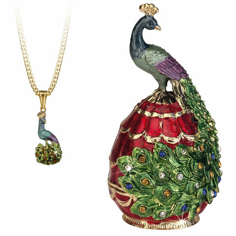 Hidden Secrets Peacock Trinket Box