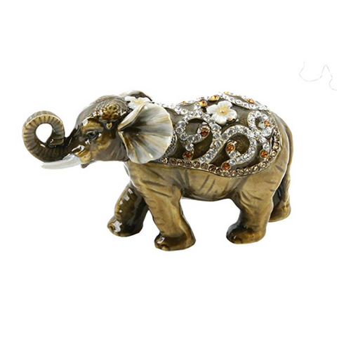 Treasured Trinkets Jewelled Elephant Trinket Box