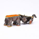 Treasured Trinkets Elephant With Baby On Its Back Trinket Box