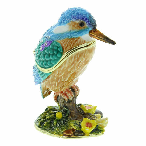 Treasured Trinkets Kingfisher Sitting Trinket Box