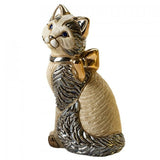 De Rosa Kitten With Gold Ribbon Figurine