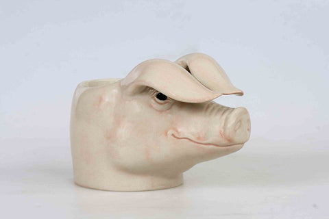 Quail Ceramics: Face Egg Cup: Lop Eared Pig