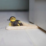 Wildlife Garden: Doorstop: Wood With Mallard Duckling