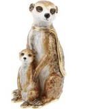 Treasured Trinkets: Meerkat Mother And Baby Trinket Box